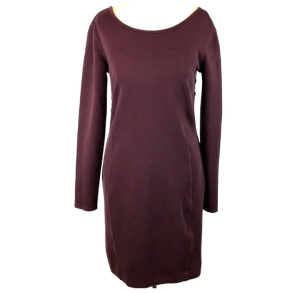 Athleta WINTER Dress Womens S HEAVY Casual Ponte Knit Stretch Long Sleeve Zip - Picture 4 of 10